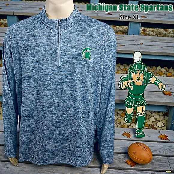 Rivalry Threads Other - Rivalry Threads 91 Michigan State Spartans Waffle Colosseum Wind Shirt Jacket